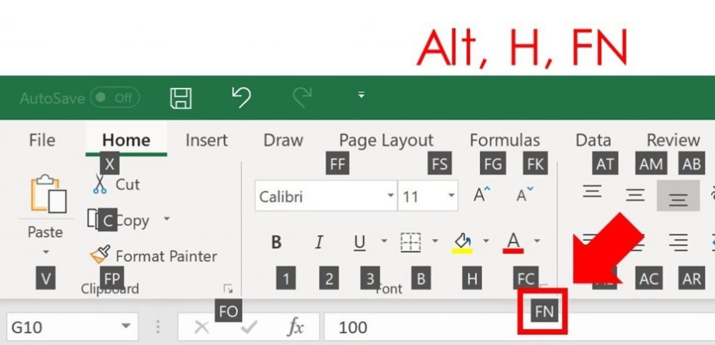 mac excel shortcut for clear format