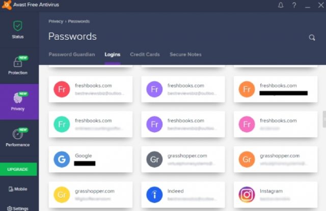 allow avast passwords for mac
